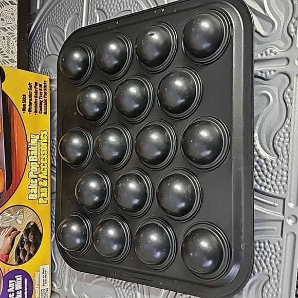 Cake Pop baking Kit Cooking Tray reusable pop sticks use any cake mix metal - Picture 4 of 12